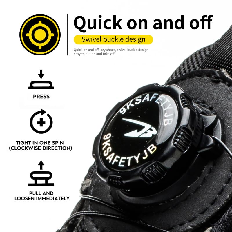 Image of Steel Toe Work Sneakers for Men Women Lightweight Comfortable Industrial & Construction Work Safety Shoes