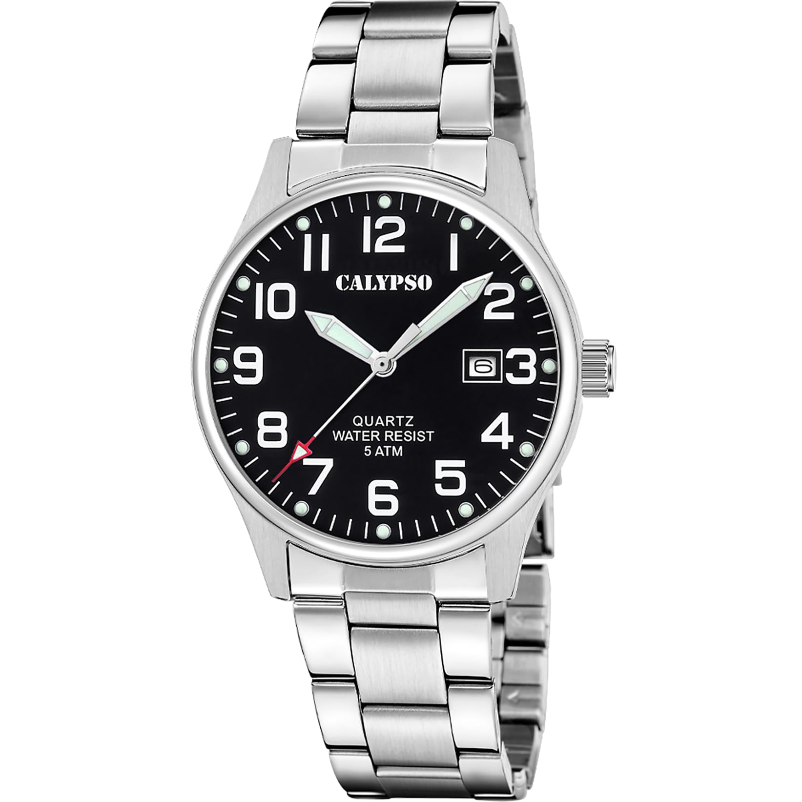 House of Watches - Calypso Mens Black Stainless Steel Watch K5860/4