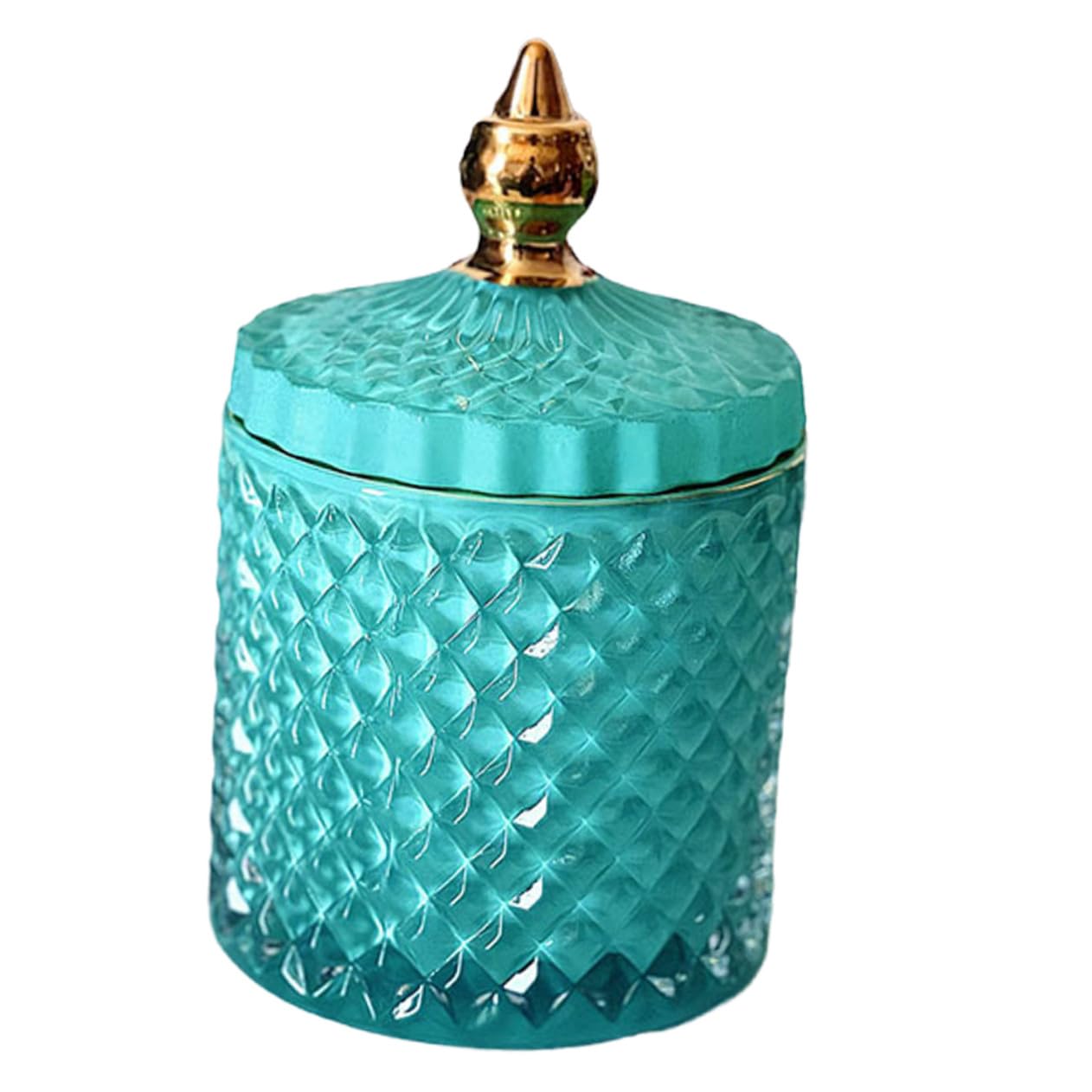Bocal de rangement en verre bleu Mikikit pour conservation de vos biscuits et confitures maison