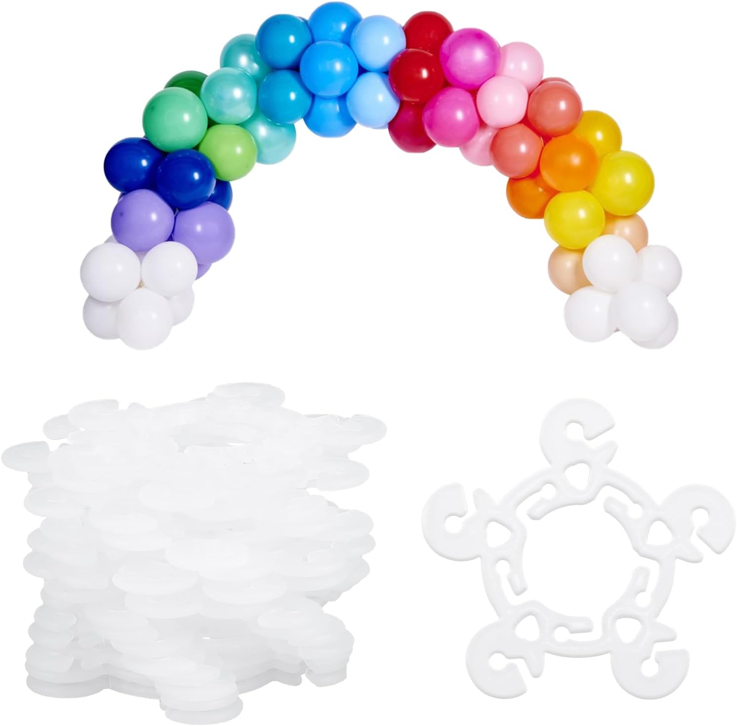 100 PCS Balloon Clips for Balloon Arch Stand, Balloon Bracket Buckle