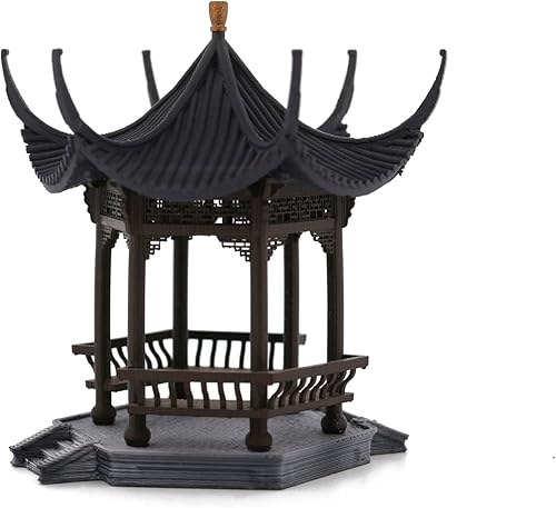 Miniatura 4 de KARESANSUI Pabellón chino tradicional - decoración de terrario, decoración de acuario chino, accesorios de jardín de hadas, decoración de paludario,