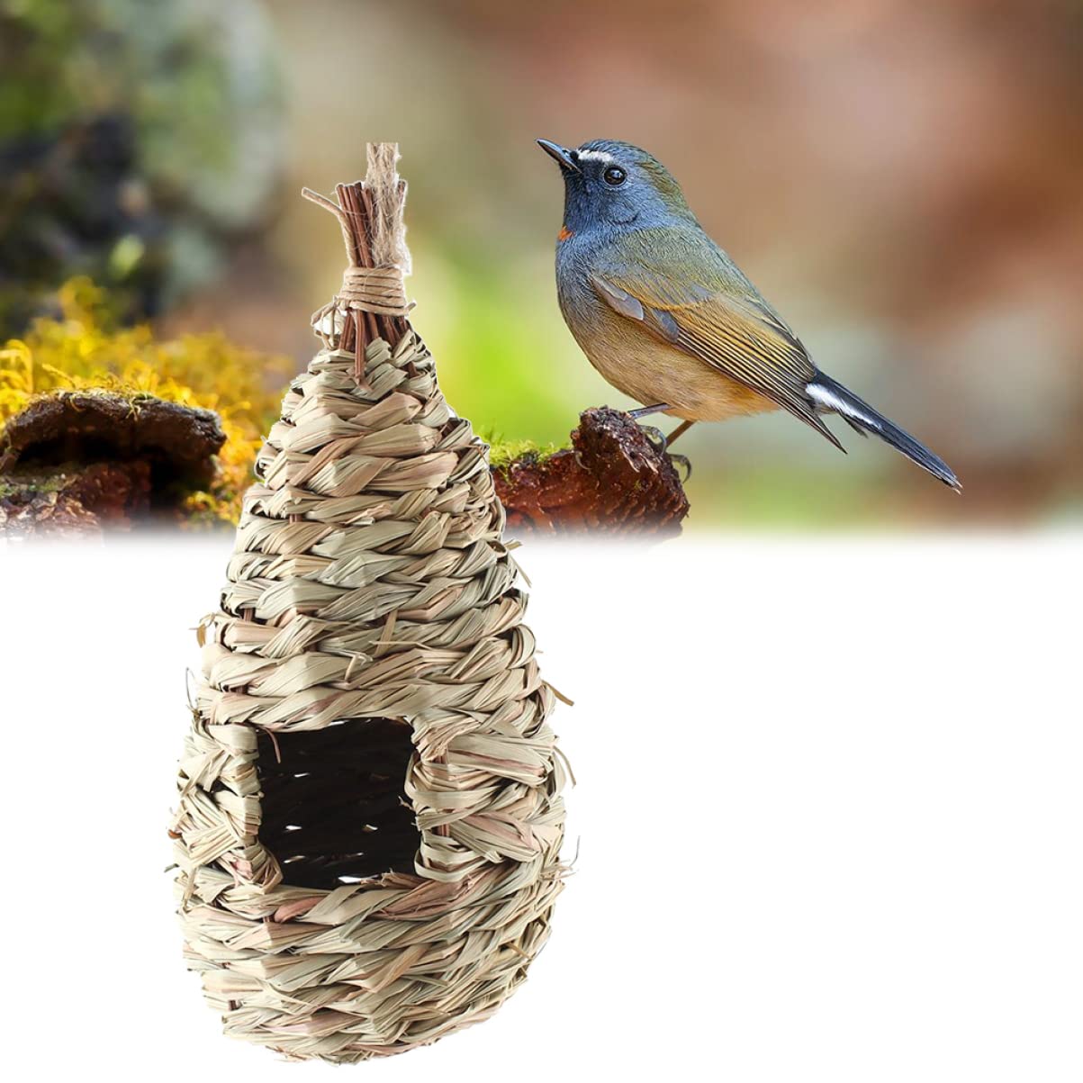 VANZACK 6 Piezas Nido De Cría De Pájaros Casa De Pájaros Colgante Nidos De Pájaros para Manualidades Nido De Pájaros Al Aire Libre Cabaña De Pájaros Colgante Casas De Pájaros para