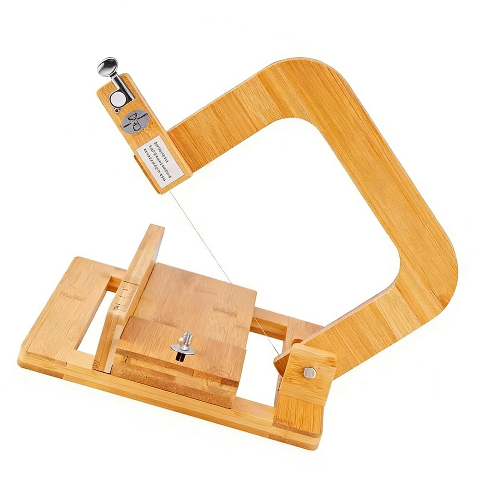 Msioytog Wooden Soap Cutter with Stainless Steel Wire for Slices Wooden Soap Cutting Tool