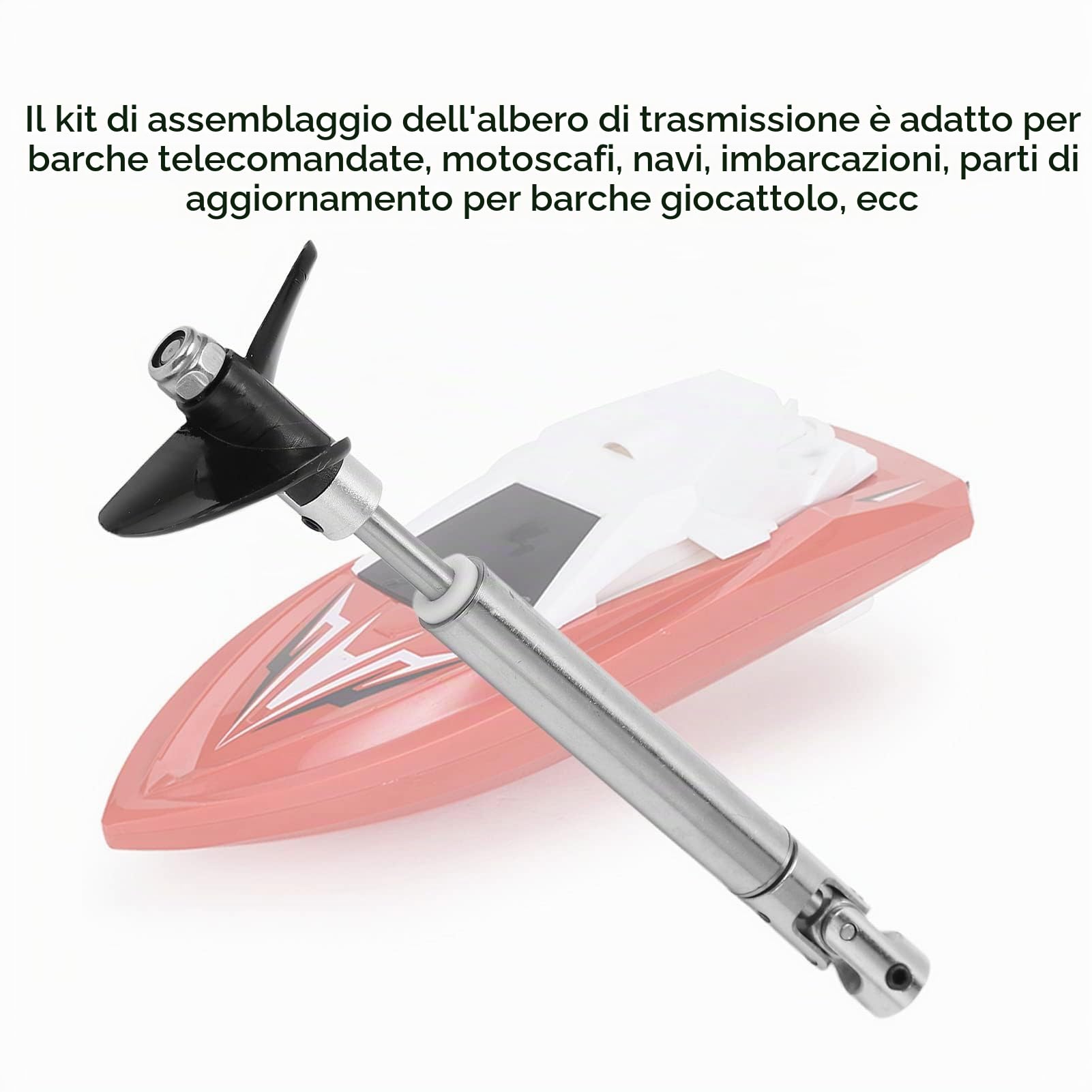 Agatige Assemblaggio dell'Albero di Trasmissione, Universale Kit ASSE di Trasmissione in Acciaio Inossidabile Assemblaggio dell'Albero del Modello di Nave per Barca RC