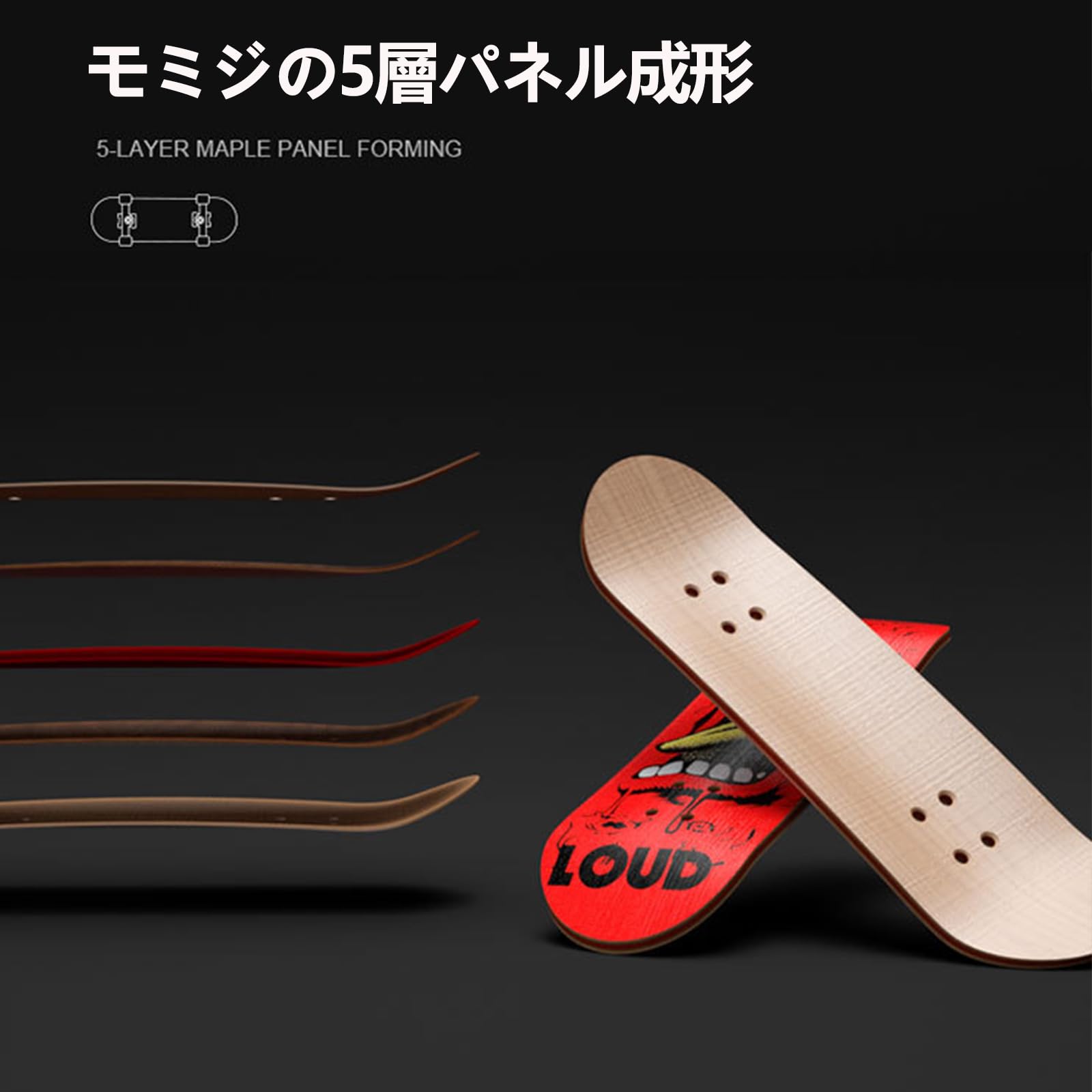 Lot de 2 skateboards à doigt, Tech Deck, Finger Skateboard, réglage de la main et des yeux, développement du cerveau, éducation, skateboard, mini skateboard, portable, pratique, cadeau