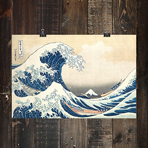 The Great Wave Off Kanagawa By Katsushika Hokusai Poster Print. 20In Tall X 30In Wide. 10Mil Pvc-Free, Environmentally Friendly Print. #6113M-20X30 #TOP1