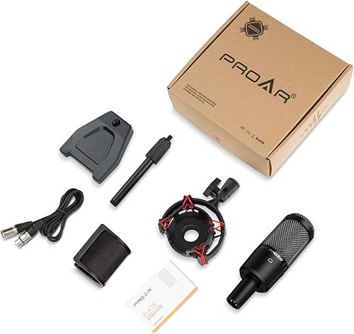 Miniatura 8 de XLR - Micrófono de condensador cardioide profesional para PC, estudio de computadora, kit de micrófono XLR para grabaciónpodcastingtransmisiónvoz