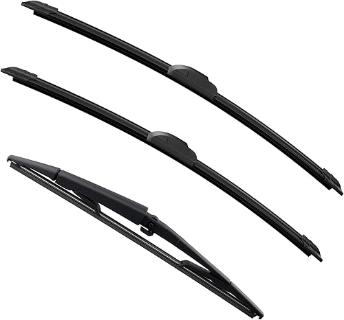 Gavimnal Juego de limpiaparabrisas delantero y trasero para Grand Cherokee 2005-2010 para todas las estaciones, 21 pulgadas + 21 pulgadas + 14