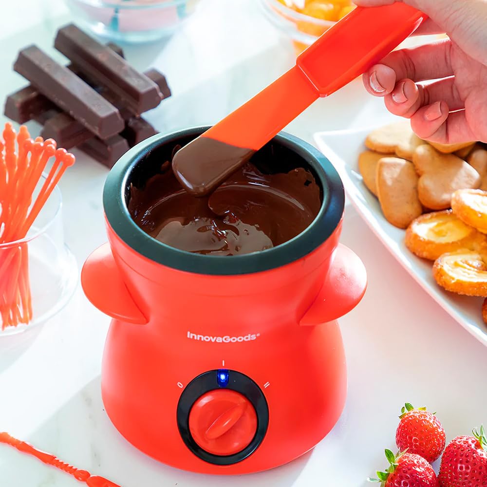 InnovaGoods® Fondue de chocolate con accesorios Fonlat, disfruta de deliciosos fondues de chocolate, con función de fondue de chocolate, accesorios y diseño elegante, ideal para el hogar y las fiestas