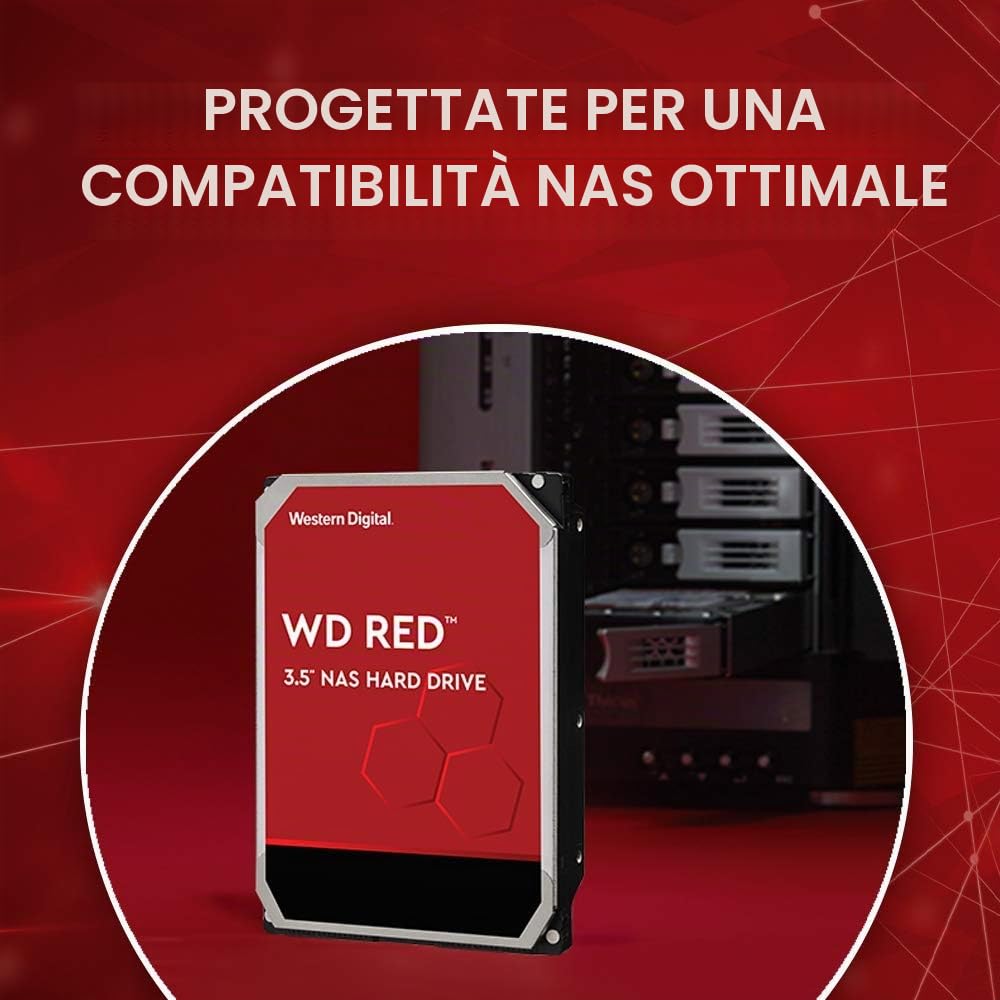 WD Red NAS Hard Drive WD20EFAX - Hard disk interno da 2 TB, 3,5", SATA 6GB/S, 5400 rpm, buffer: 256 MB