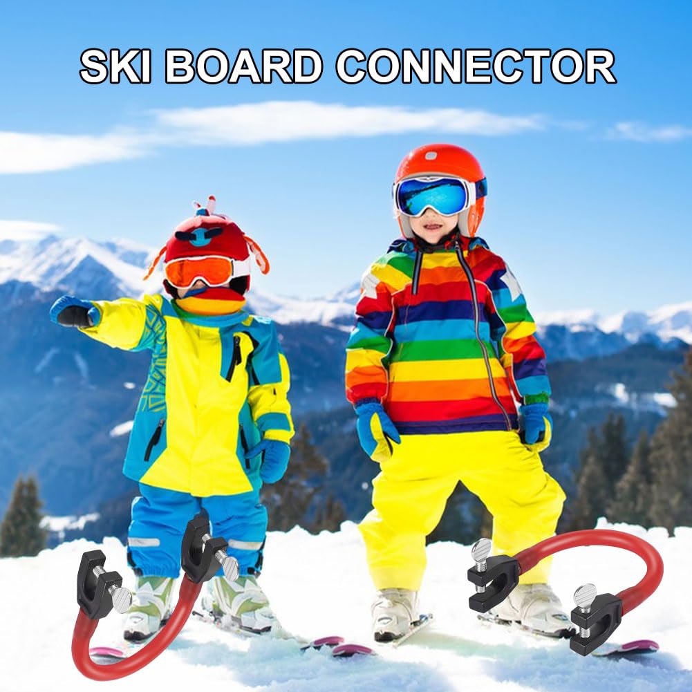 Skispitzenverbinder Kinder,Skitrainingshilfe Skispitzen,Snowboard Spitze Clips,Elastische Skispitzen Verbindung,Perfect für Anfänger