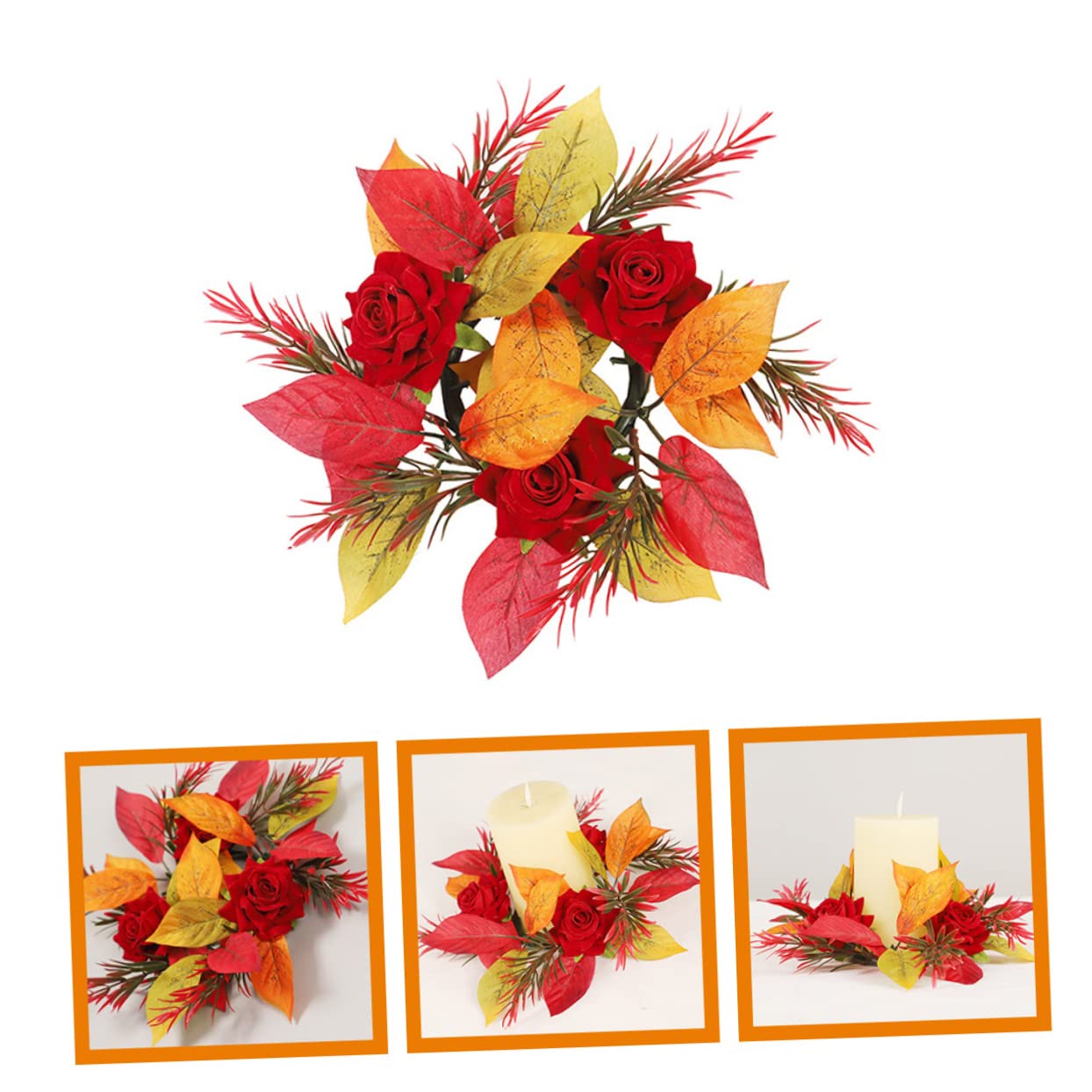 Cabilock 5 Piezas Guirnalda De Candelabro Guirnalda De Puerta Decoraciones De Guirnaldas De Fiesta De Hojas Verdes Guirnalda De Mesa Decoraciones Verdes Velas Verdes Flor De Seda