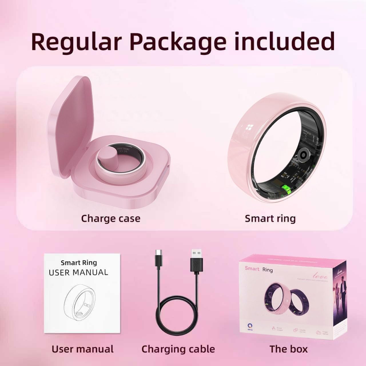 Anillo inteligente con monitoreo y análisis del sueño, monitoreo de salud de frecuencia cardíaca, múltiples modos deportivos, incluyendo natación, correr y ciclismo, resistente al agua hasta