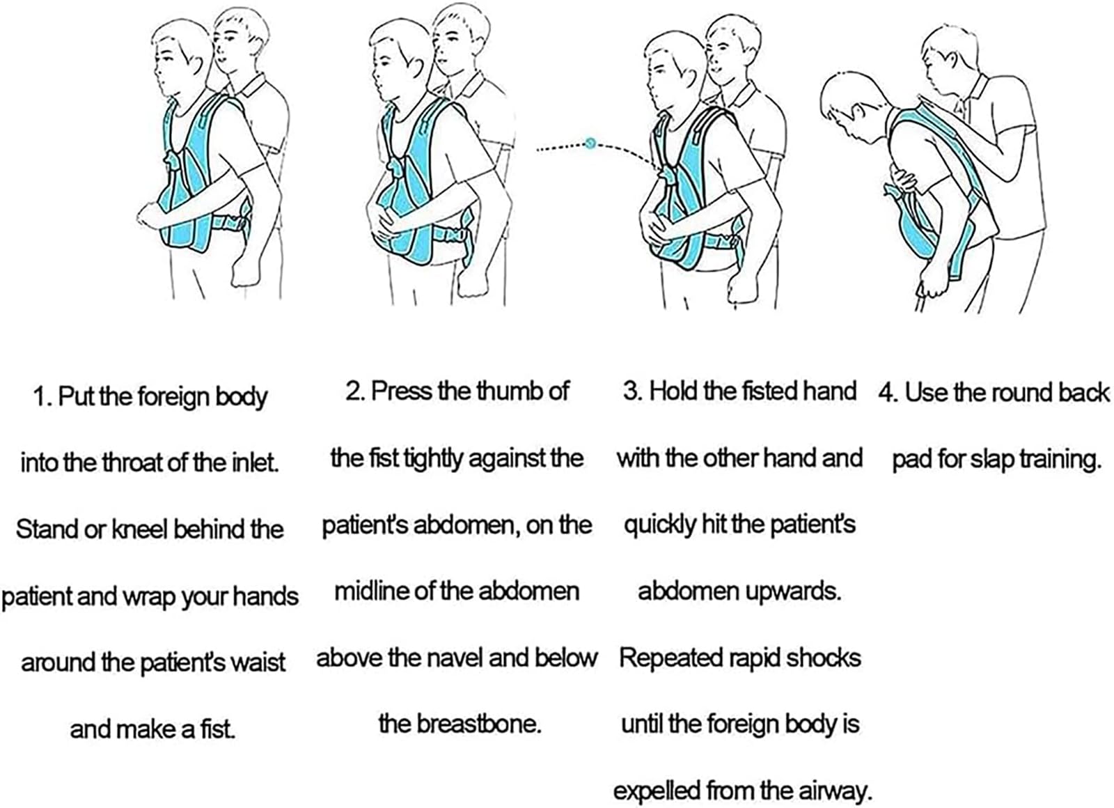 Gilet D'entraînement Anti-étouffement, Gilet D'entraînement Professionnel Heimlich, Compétences De Premiers Secours, Véritable Entraînement, Durable Et Résistant À L'usure, Conception Réglable