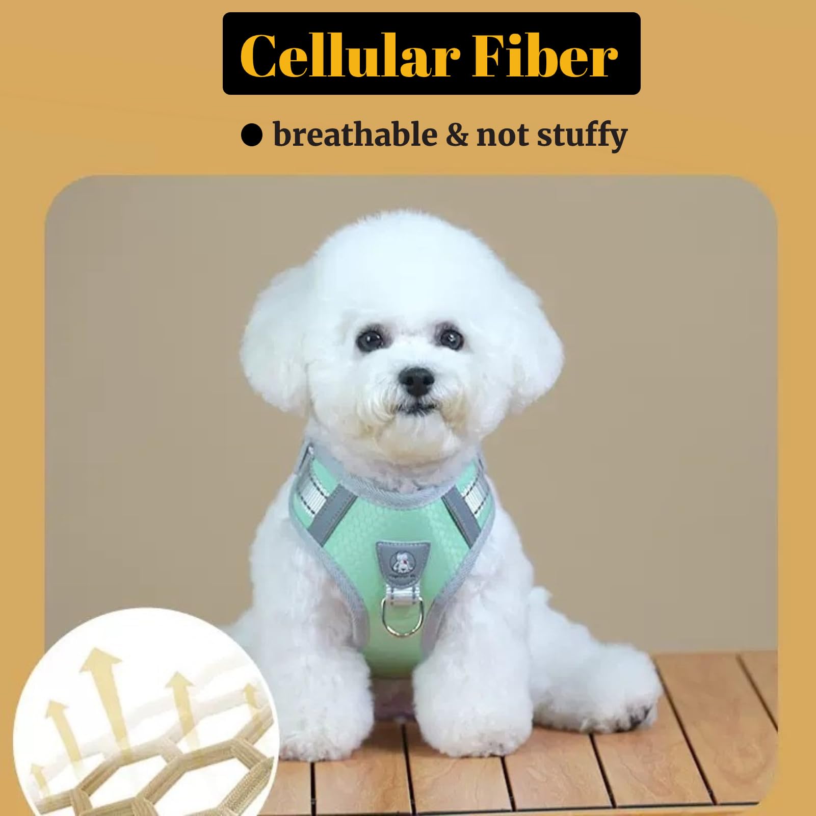 No Pull Dog Harness Adjustable Reflective Medium Large Dog Harness Easy Control Front Clip Padded Pet Vest Breathable Puppy Harness Escape Proof (Black, S) - image 6