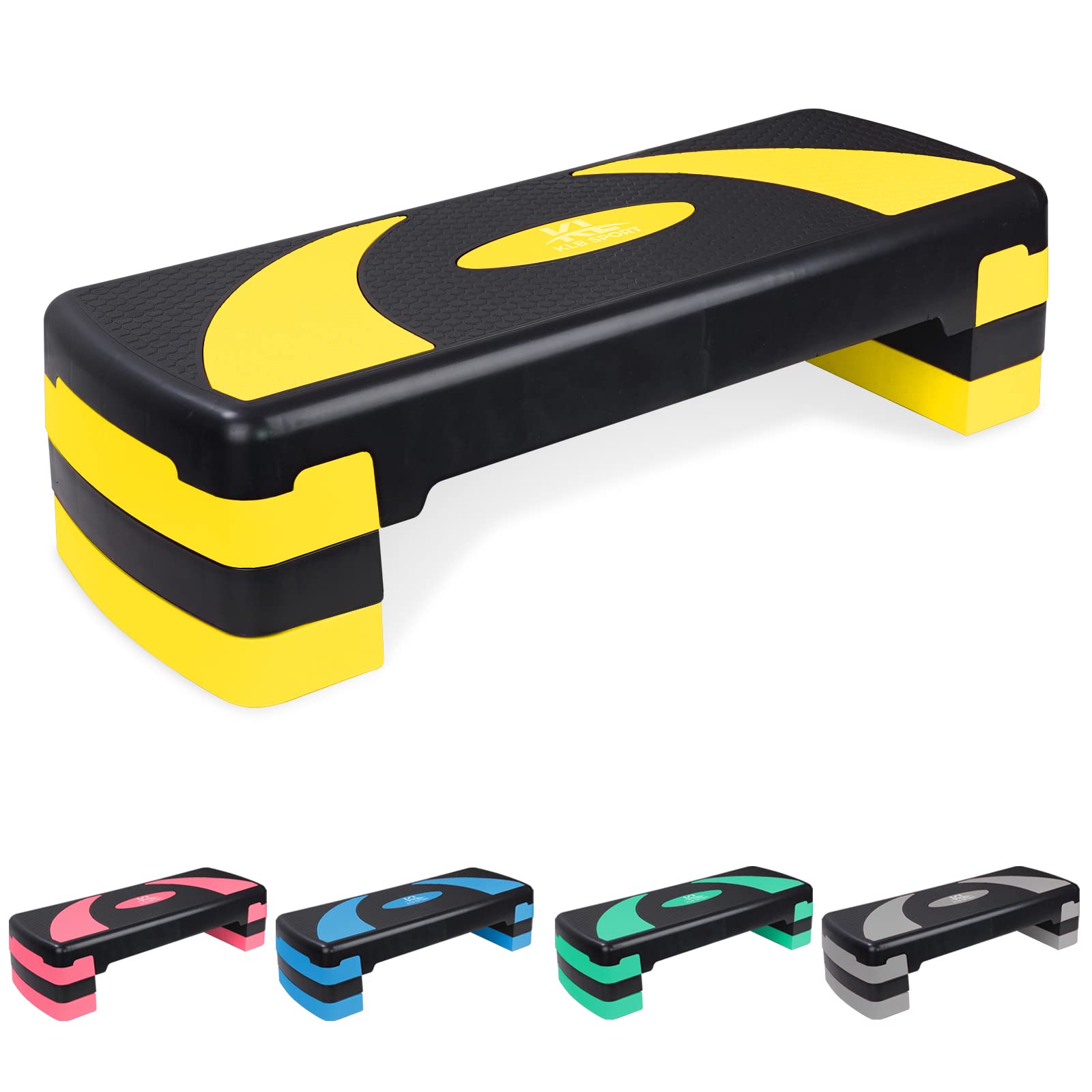 Photo 1 of Adjustable Exercise Workout Aerobic Stepper Step Platform Trainer Yellow