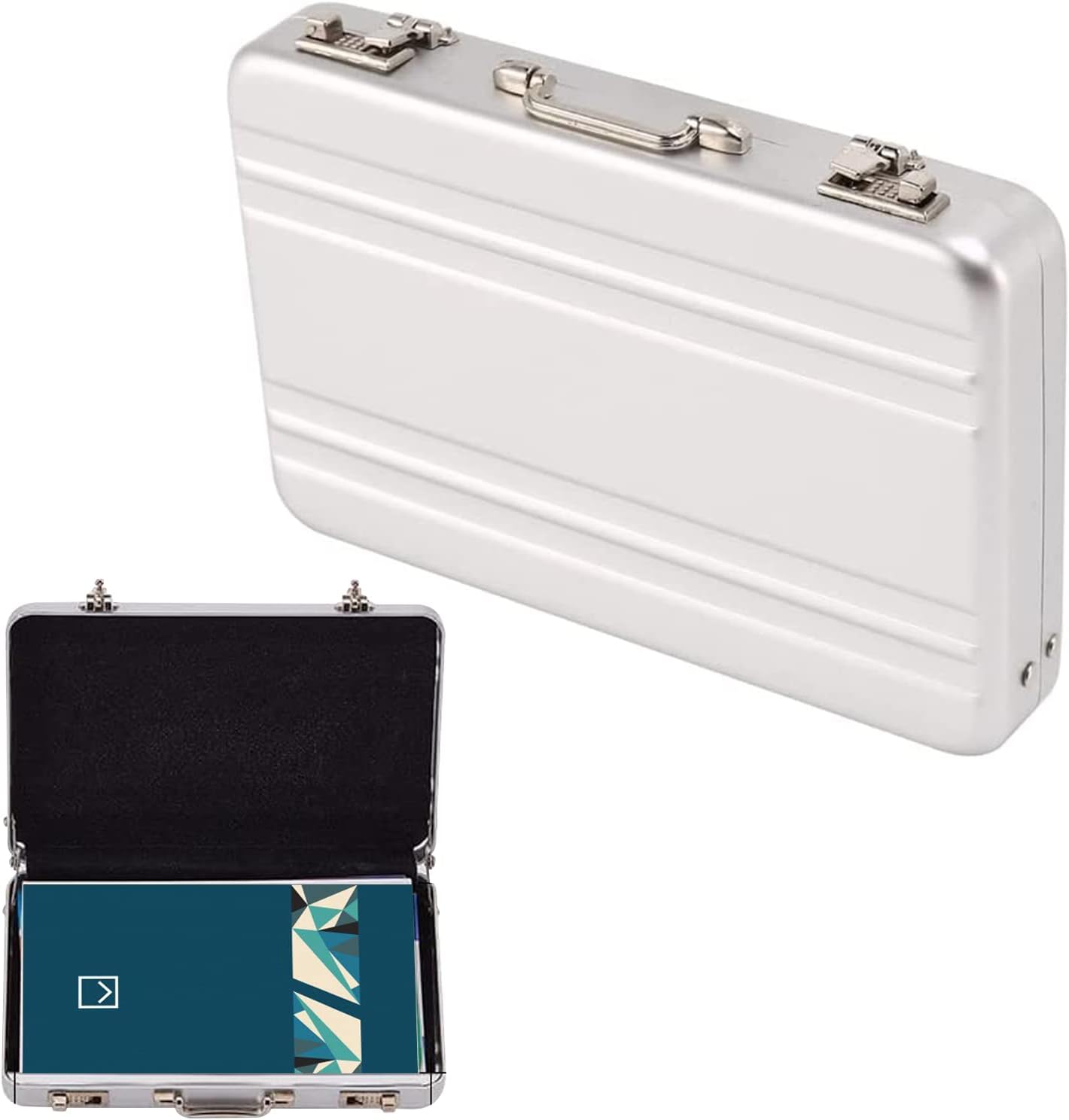 Haopeuk Geldkoffer Set 4-teilig - Kreative Geldgeschenk Verpackung In Silber