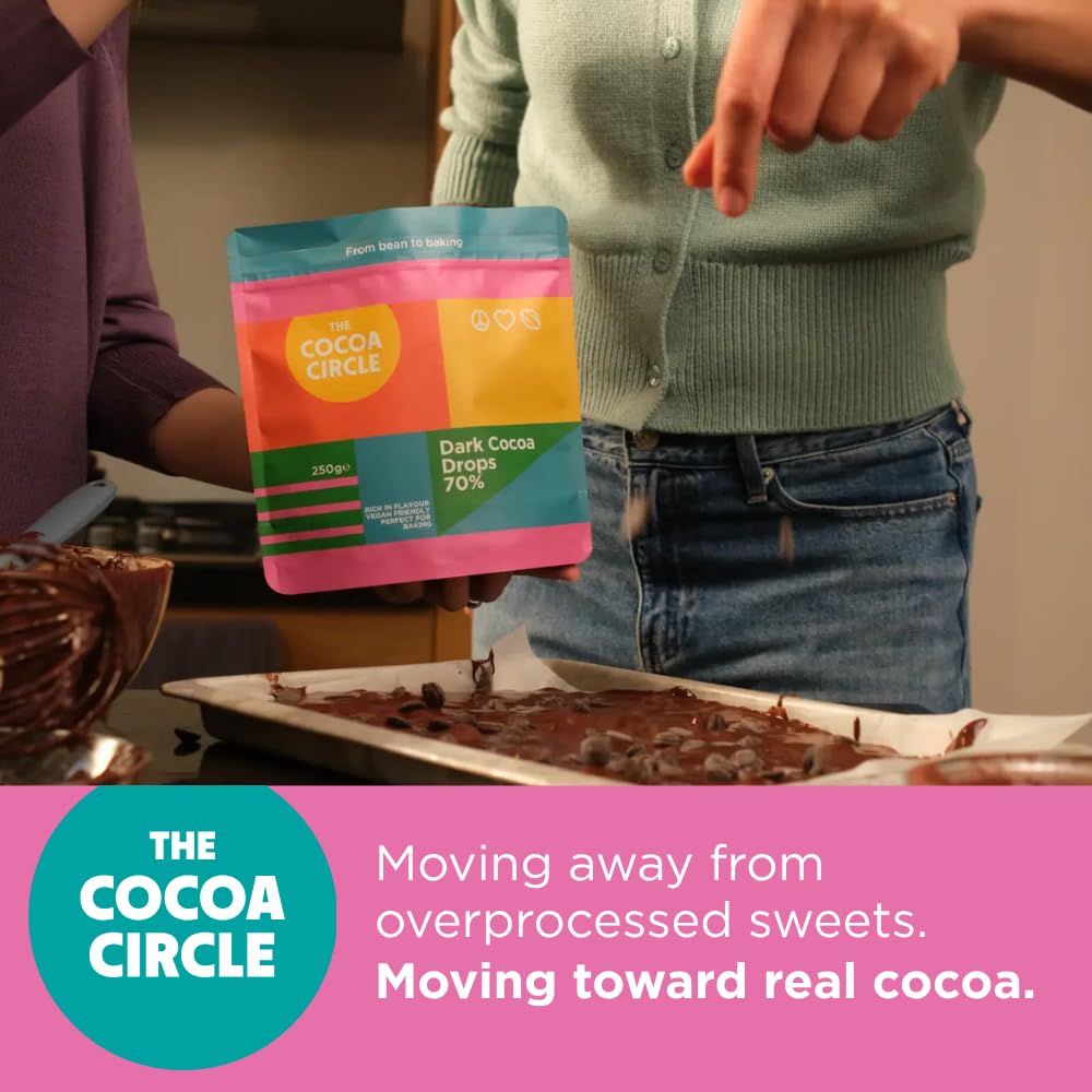 The Cocoa Circle 70,5% Cacao en pepitas 300 g Chocolate tostado de grano entero origen único