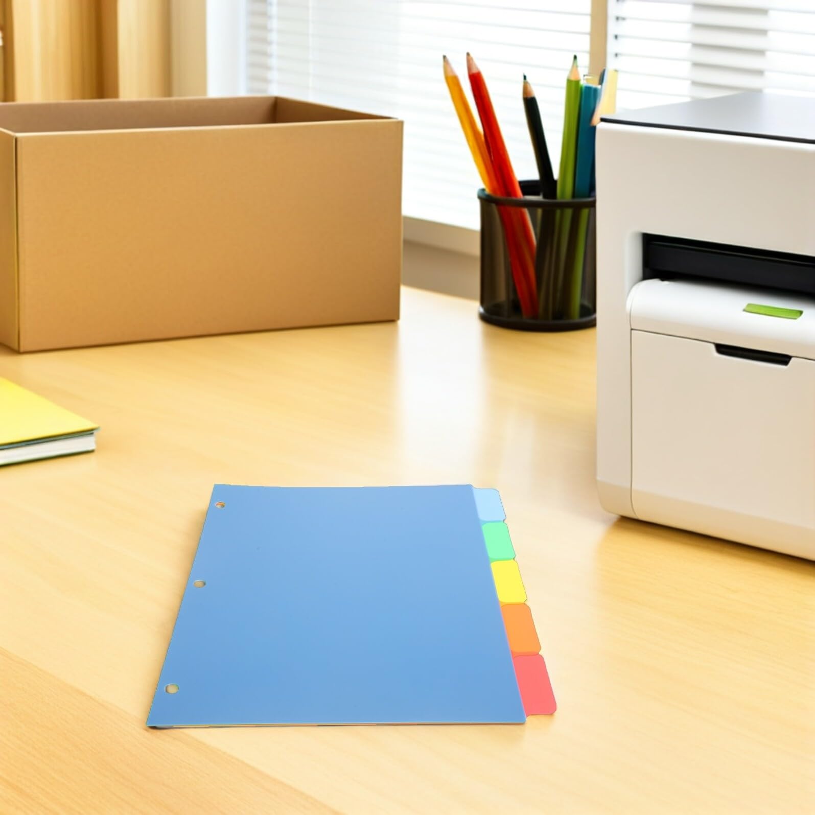Healvian 20pezzi Divisori di Plastica per Raccoglitori ad Anelli Linguette Scrivibili per Quaderni Separatore di Pagine Vuote per Archiviazione Scuola Ufficio e Casa