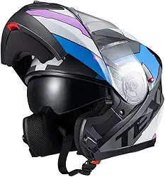 Capacete Texx Escamot Gladiator V3 Reisen Azul Rosa Branco 60