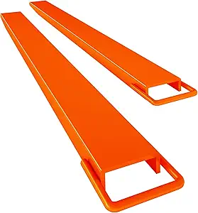 Pallet Forklift Extensions 84" Length 4.5" Width, Heavy Duty Steel Pallet Fork Extension, 1 Pair Fork Extensions for Forklifts, Orange