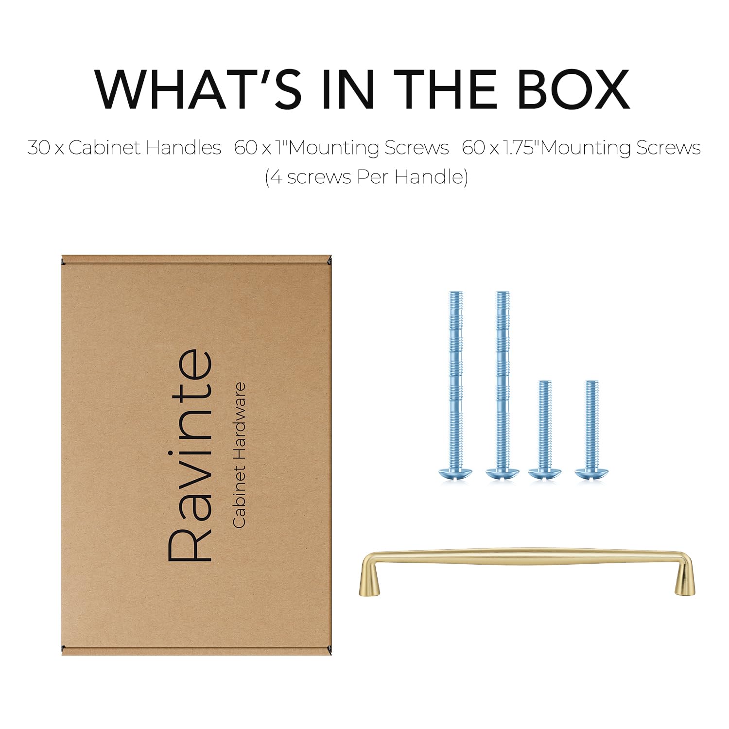 Photo 1 of Ravinte 30 Pack 7-1/2 Inch Brushed Brass Kitchen Cabinet Handles Solid Zinc Alloy Cabinet Pulls Cupboard Hardware Drawer Handles