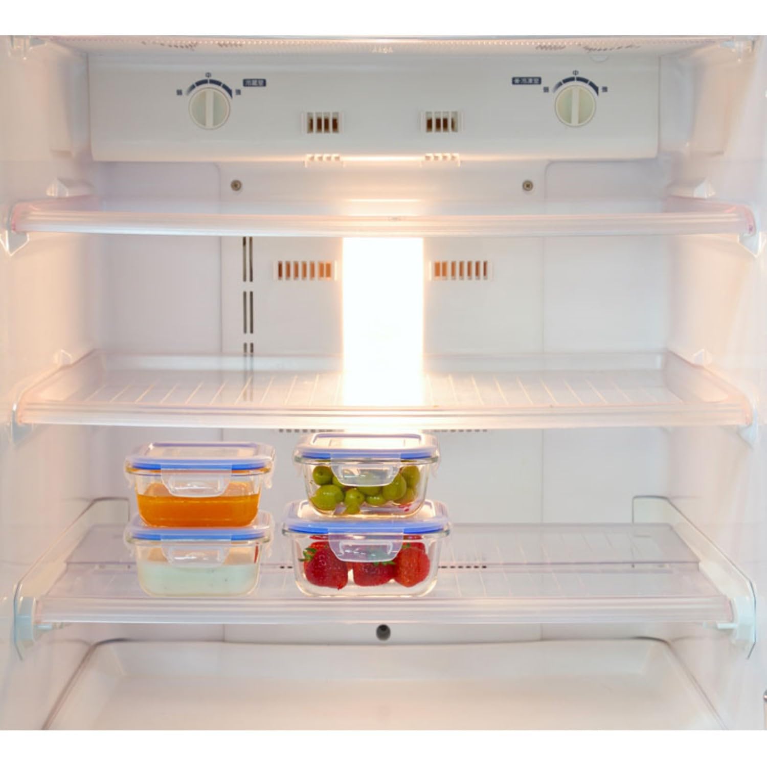 ガラスの容れ物 ヨシカワ 保存容器 1.05L グラスコンテナ 4点ロック式ガラス保存