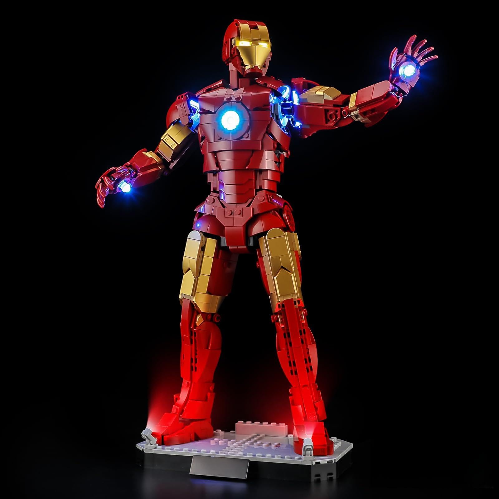 BRIKSMAX 2.0 Light Kit Compatible with Lego Super Heroes Marvel Iron Man Mark 3 Collectors' Edition 76344 Building Sets - Original LED Lighting Kits (Accessories Only) for Display, Gifts & Collectors