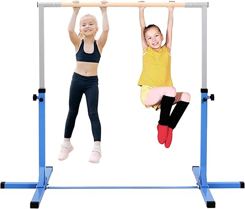 PanAme Kip Bar de gimnasia para niños y niñas de 3 a 15 años, altura ajustable de 3 a 5 pies, equipo de gimnasio en casa con 1-4 niveles, capacidad disponible en Yaxa Colombia