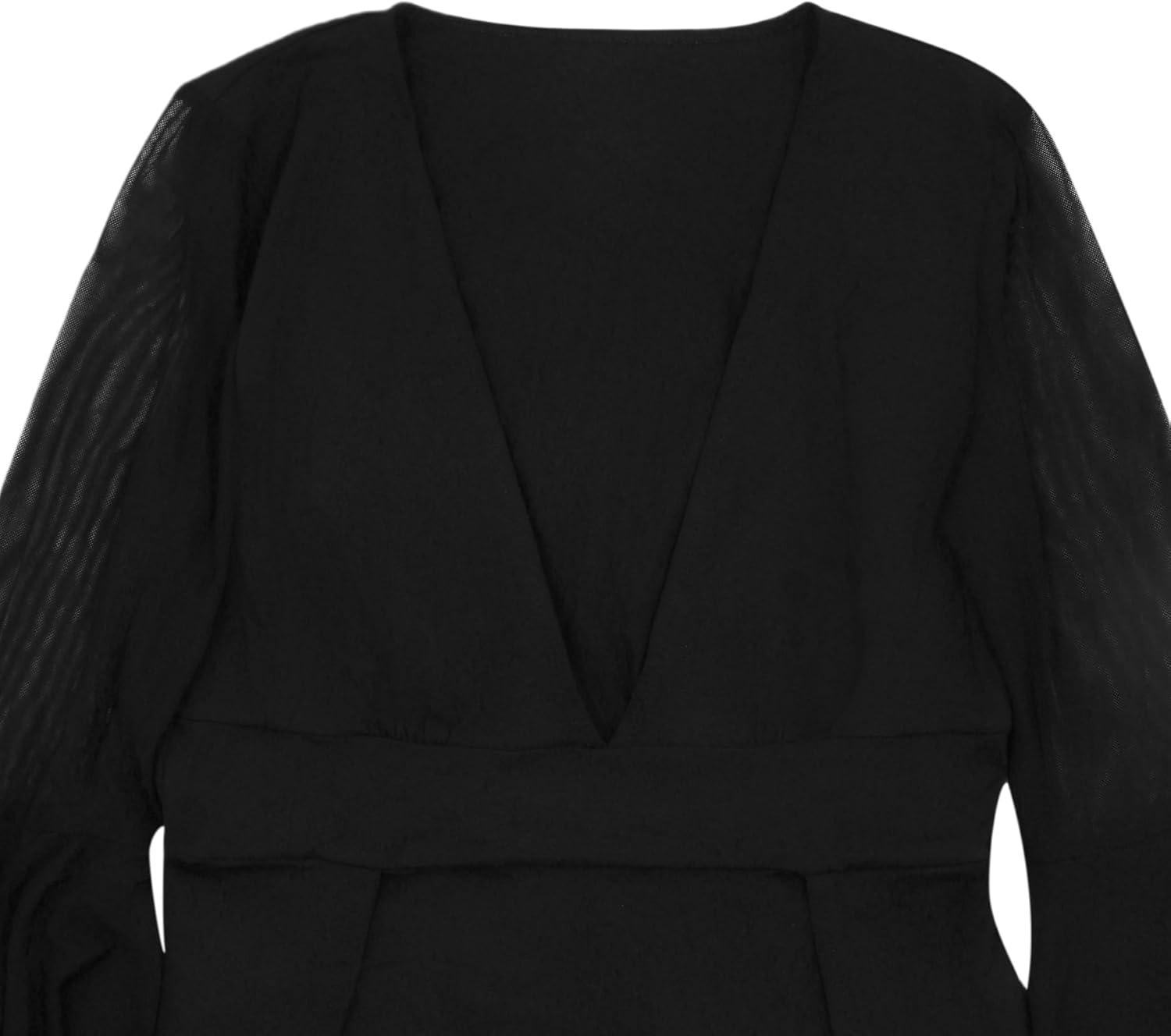 Women Gothic Long Dress Sexy Black Plunge V Neck Maxi Dress Cut Out High Side Split Lace Flared Long Sleeve Maxi Dresses - Image 6