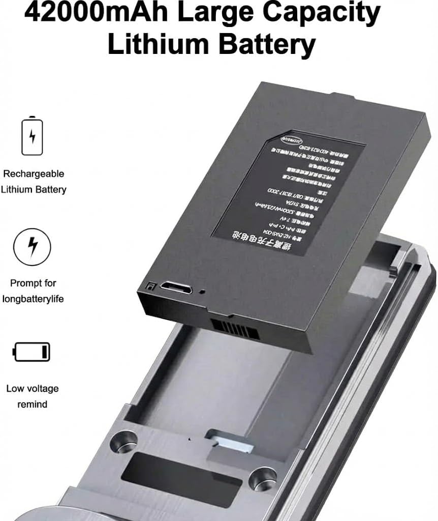 Smart Door Lock with 3D Face Recognition & Camera, Video Doorbell with Intercom, Fingerprint Keyless Entry, Password, IC Card, Key, Alexa Compatible, Tuya App Control, Smart Home Front Door Security