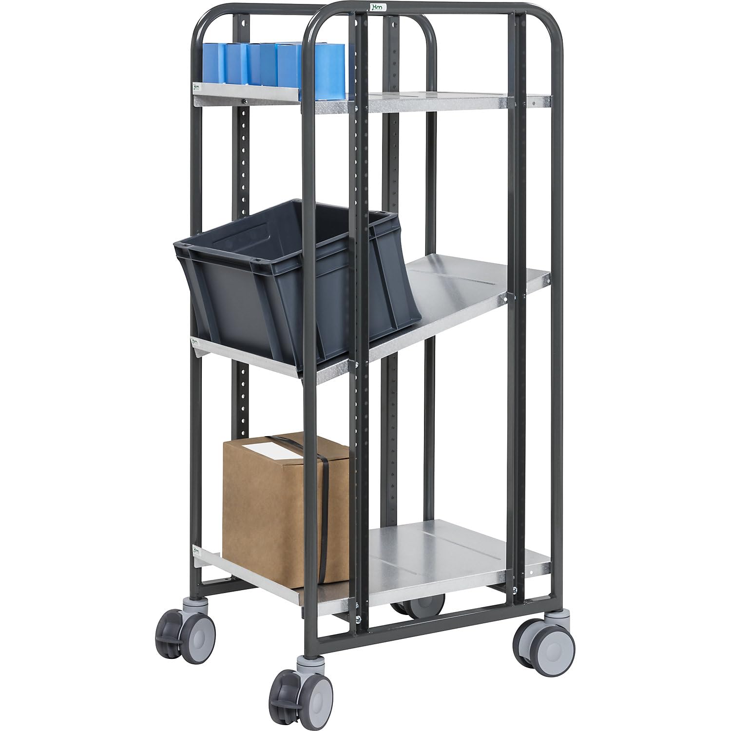 Chariot de préparation E-Commerce - 3 étages - L x l x H : 477 x 638 x 1300 mm