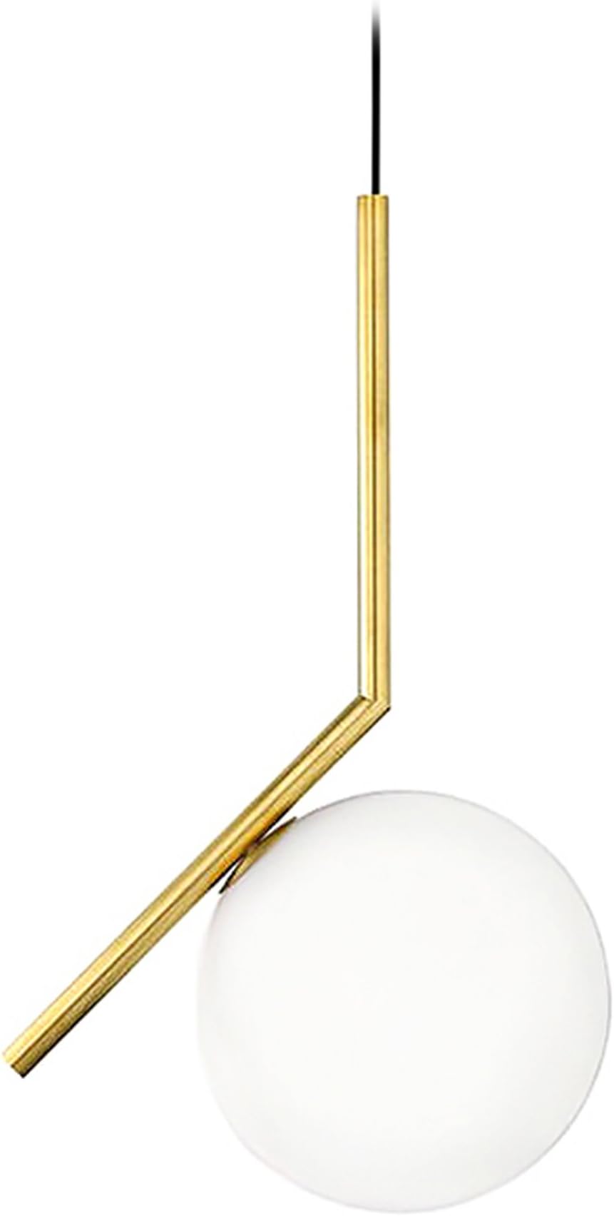 FU316559 IC-Light S1 Opal Retro Art Ceiling Pendant, Brass