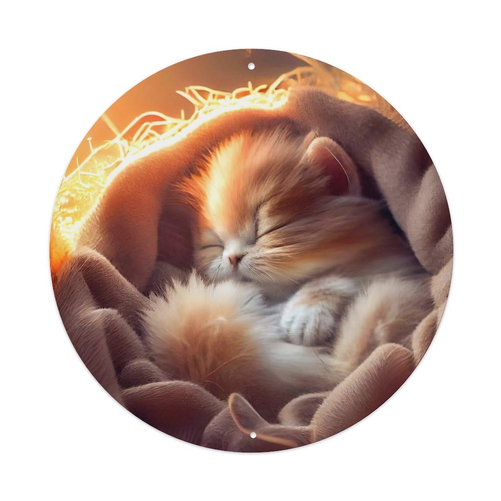 Animal Artwork Cute Kitten Metal Tin Sign