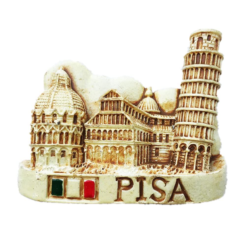 Calamita 3D Per Frigo – Souvenir Di Pisa, Italia – Fatto A Mano In Poliresina, 7x3,8 Cm