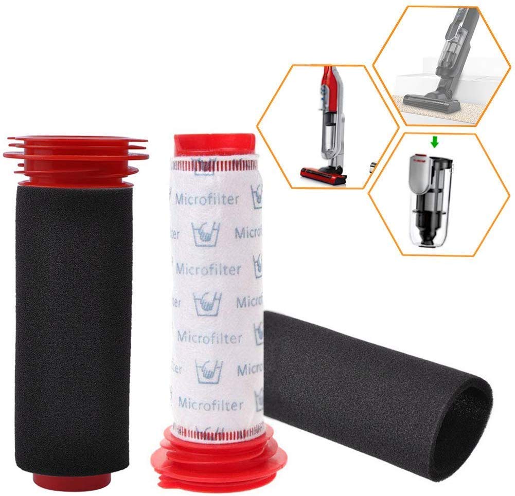 DURTAIL Lesai 2 Pack Filter Replacement Set-Washable Main Stick Filter + Foam Insert for Athlet Cordless Vacuum Cleaner BCH6PETGB BCH61840GB