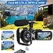 Camcorder Video Camera ,Ultra HD 2.7K Vlogging Camera 30 FPS 24MP Wifi Camcorders with Microphone and Lens Hood IR Night Vision YouTube Camera with two batteries