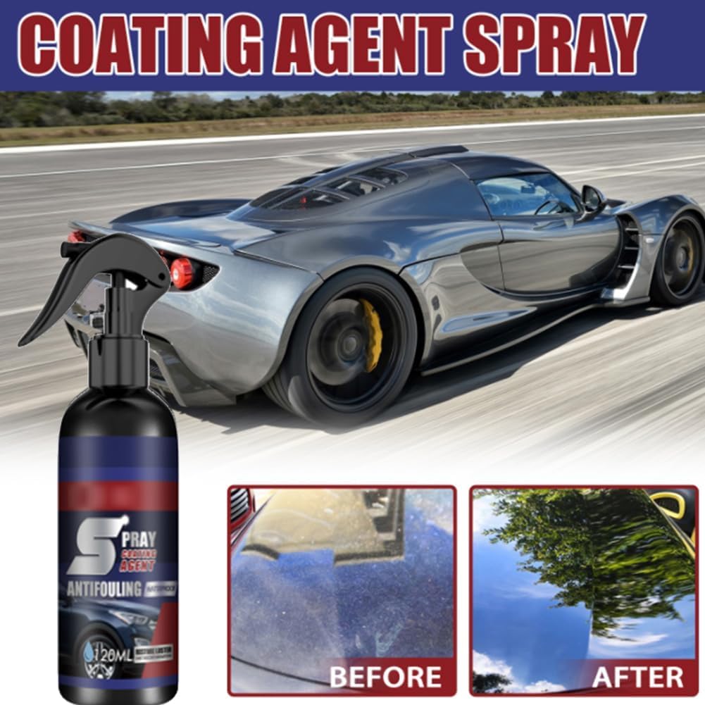 Rayhong Spray Coating Agent, Nano Crystal Coating Agent for Tile & Furniture, Multifunctional Coat-ing Renewal Agent Sp ray, 3 In 1 High Protection Quick Car Coa-ting Sp ray (5 Pcs)