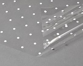 Cellophane Wrap Hamper Florist Film - 800mm x 2 Meters (Supplied in a Folded Sheet) - White Dot | Wrapping Paper & Gift Wrap for Bouquets, Baskets & Hampers