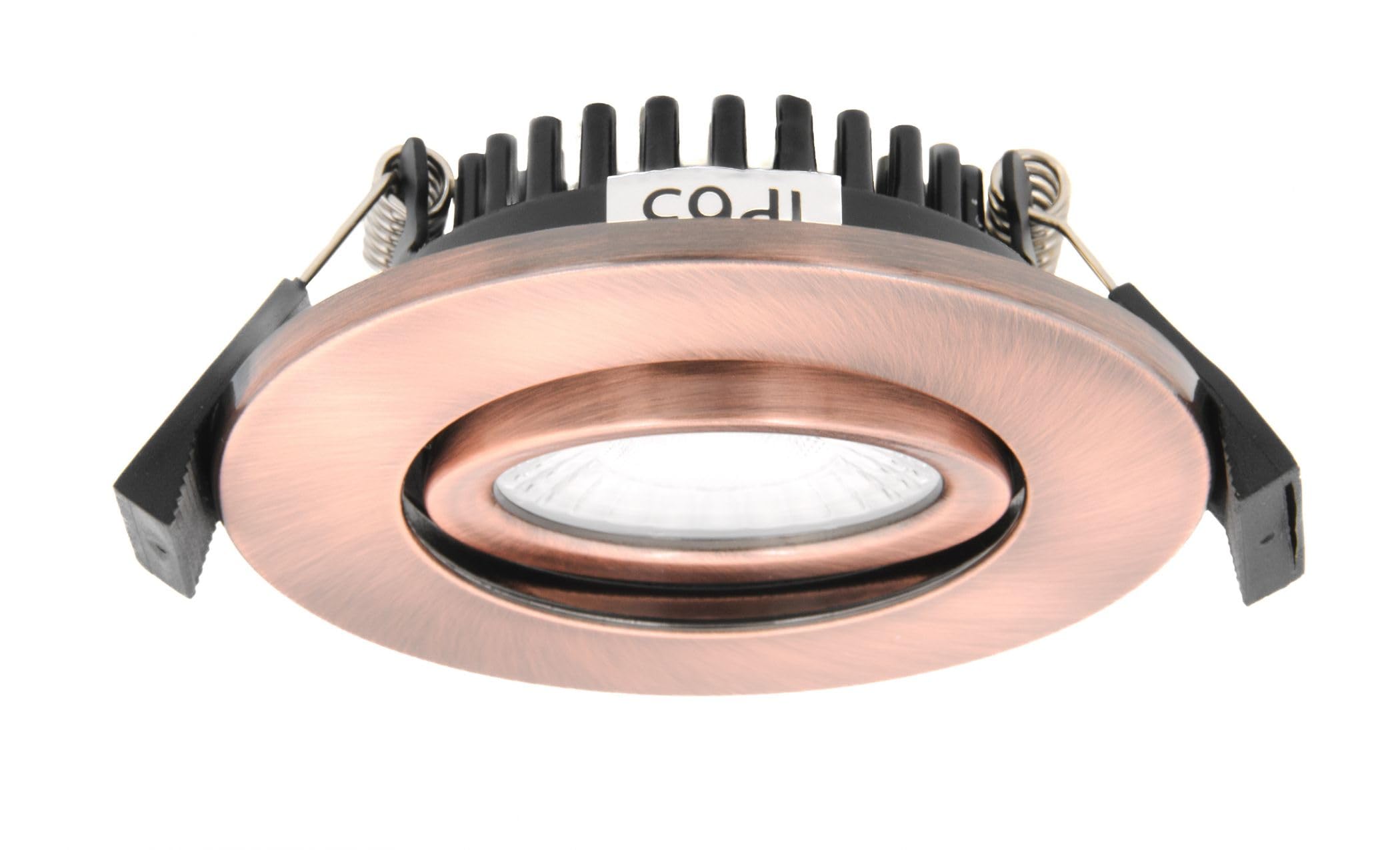 Spa SPA-38571-ACOP Como Slim Tilt 5w LED Downlight, Antique Copper, IP65, 4000K, 500lm, 60° Beam