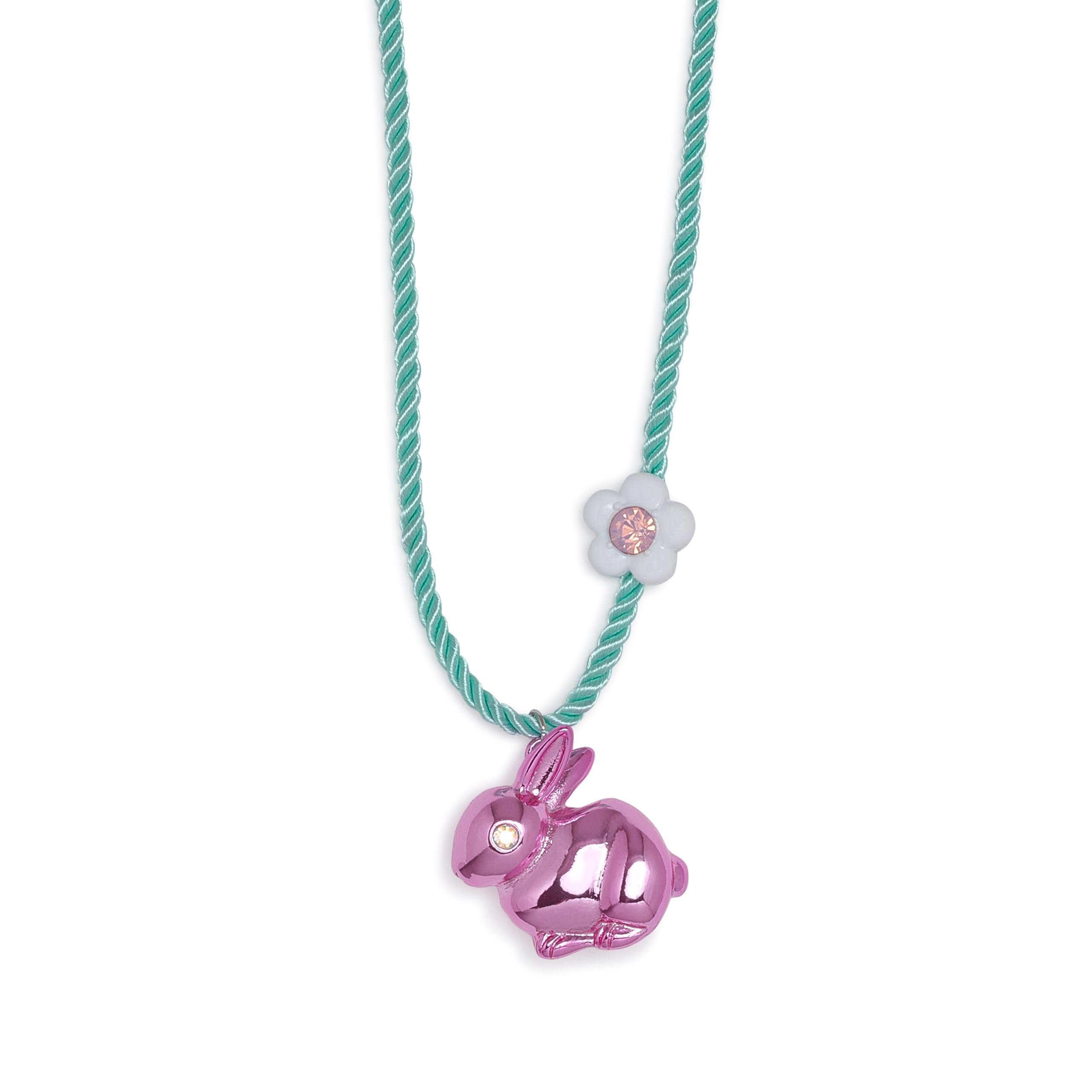 Betsey Johnson Women's Spring Bunny Pendant Rope Necklace