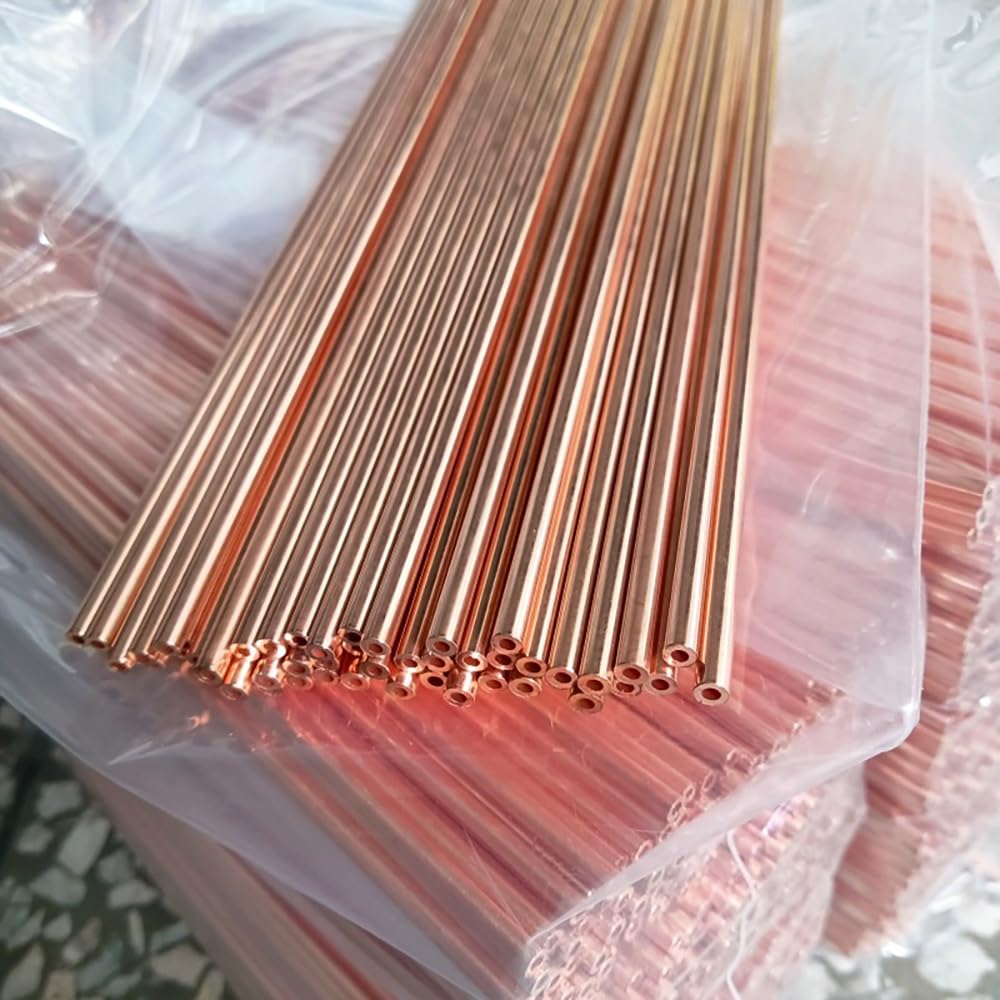 T2 starres gerades Rohr aus reinem Kupfer, 99,9% hohe Präzision for EDM und Kühlung, 1 Stück(100x27x1.5mm)