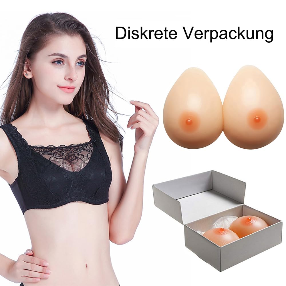 Ein Paar Silikon Brust Formt Fake Boobs für Crossdresser Transgender Mastektomie Prothese Cosplay GG Cup 2200g/Paar