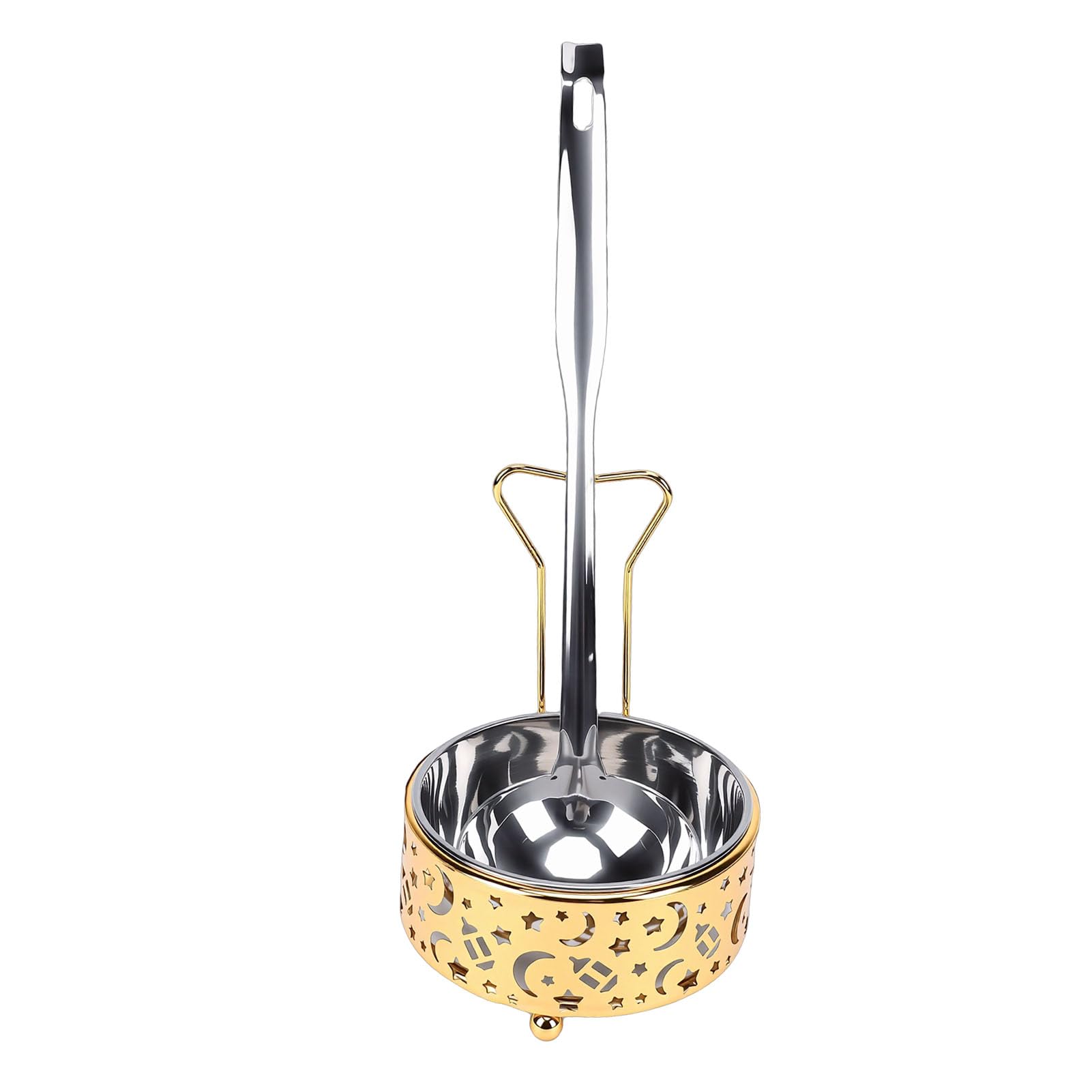 Ausla Scaldavivande in Acciaio Inossidabile da 8 Litri, Innovativo Scaldavivande Rotondo con Coperchio Sospeso, Ideale per Catering all'aperto e Riunioni di Eventi
