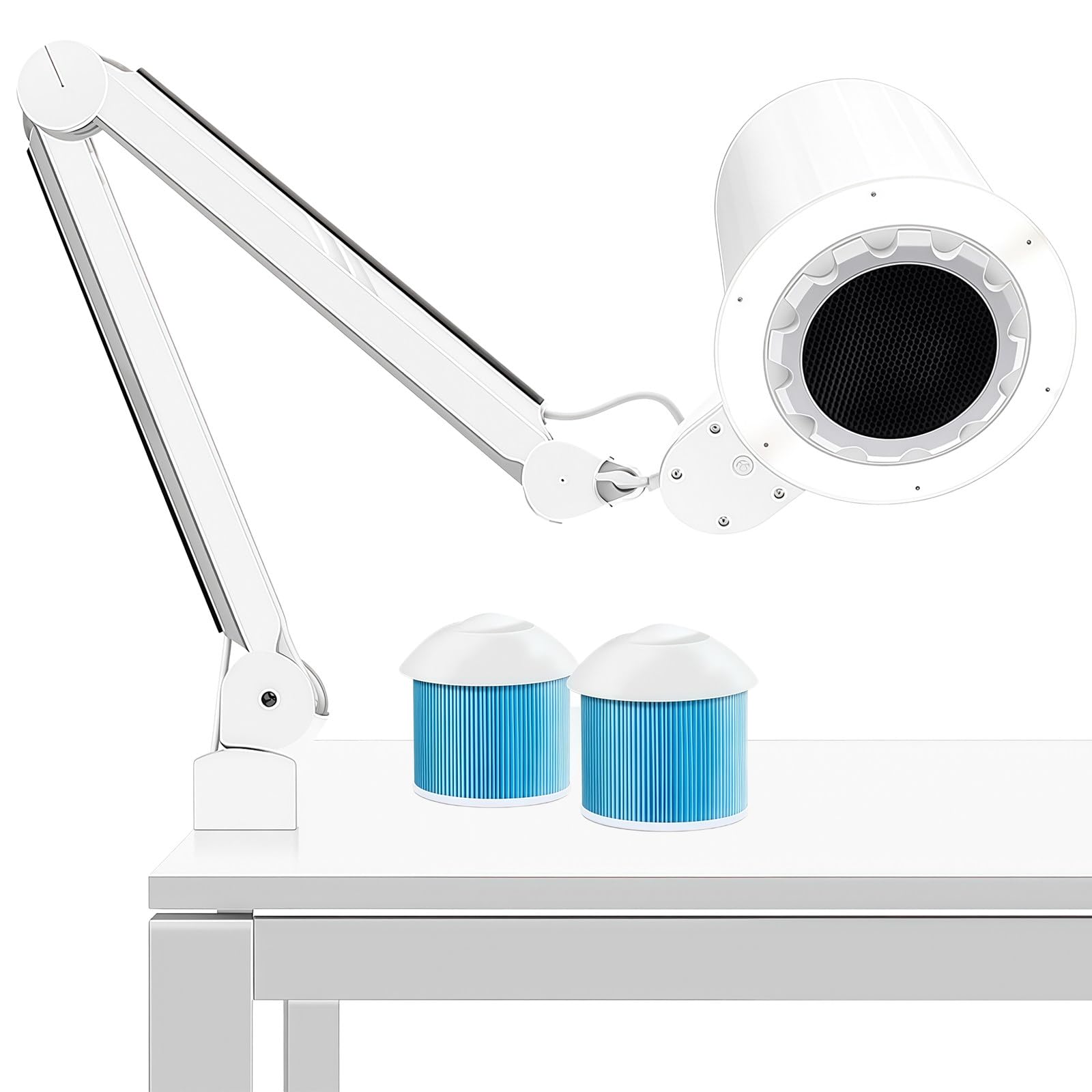 Odkurzacz Do Pyłu Do Pedicure, Oryginalny Próżniowy Odkurzacz Z LED & 1 Filtrem, Regulowane Ssanie dla Pedicure & Manicure DesktopMount