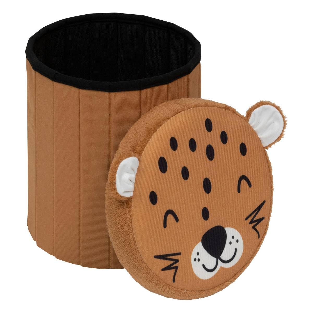 Atmosphera - Kindersitzsack Leopard faltbar anoki orange d30x36cm