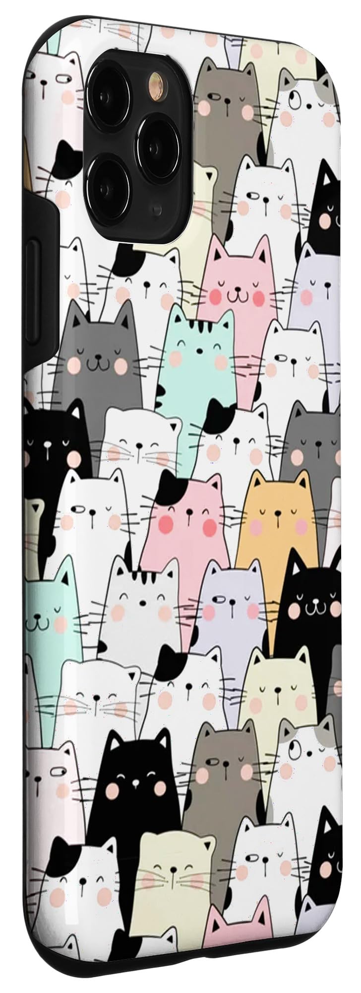 iPhone 11 Pro Cute Colorful Cat - Kitten Girly Cats Patterns Lovely Case - Image 3