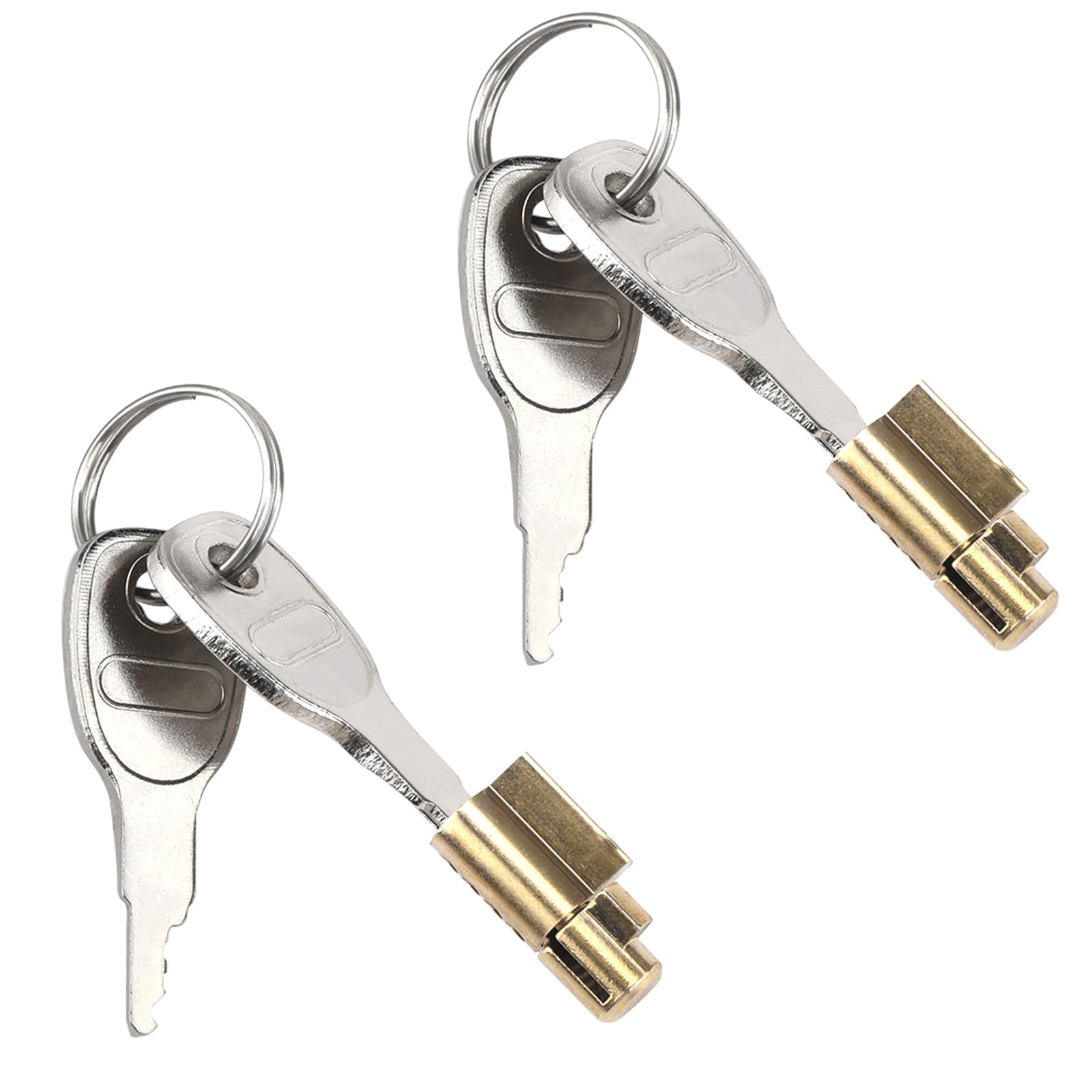 2PCS Trailer Hitch Coupling Lock with 4 Keys, Towing Security Hitch Lock Trailer Lock Cylinder Heavy Duty Caravan Hitch Lock Cylinder Compatible with Erde Daxara Maypole Trailers