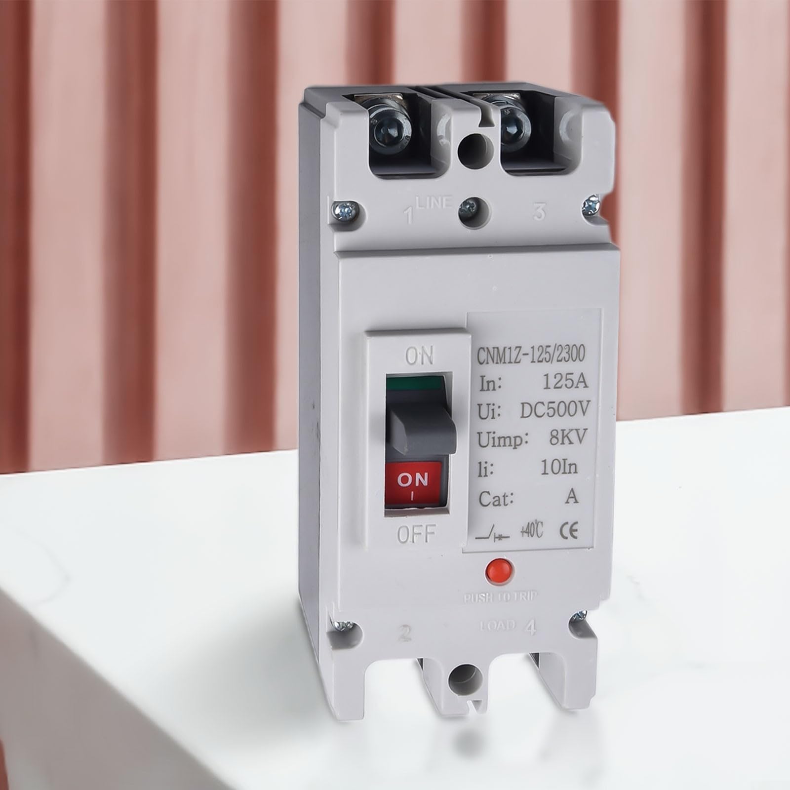 Disyuntor MCCB 2P DC para sistemas de baterías solares con resistencia de choque y confiabilidad (125A)