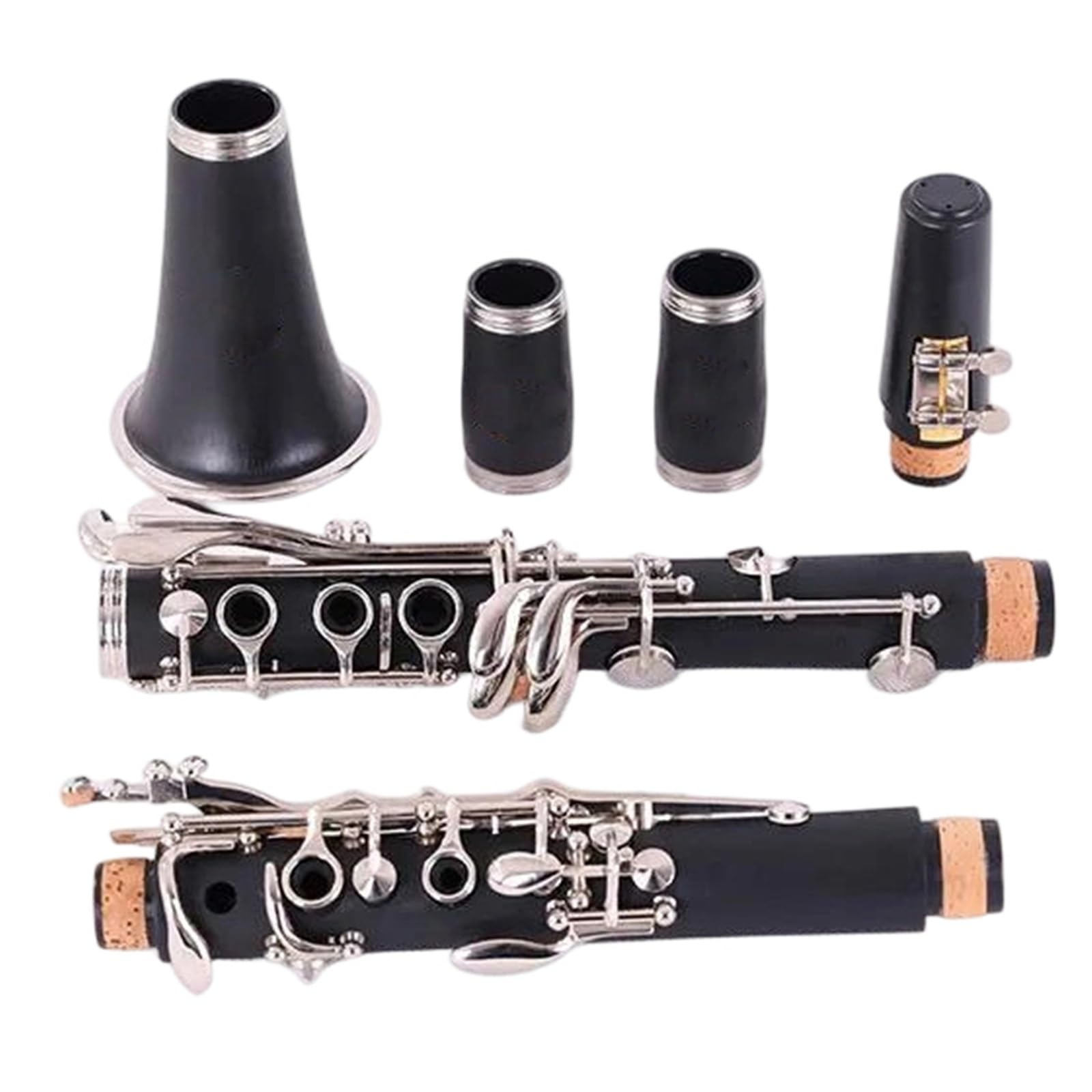 Clarinete 17 Teclas Bb Cuerpo ABS Material De Superficie Niquelado